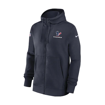 Nike NFL Houston Texans Sideline Club Navy Full-Zip Hoodie Jacket 00MR41L8V-XNN
