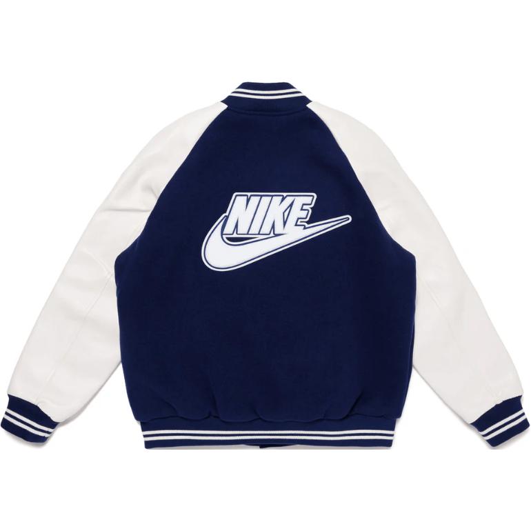 Lookbook Nike x Nigo FW24 徽標長袖扣式外套 男女同款 藍白配色 FV5670-492