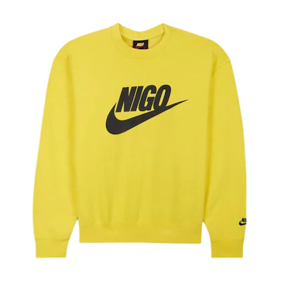 Nike Nigo FW24 Retro Logo Crewneck Long Sleeve Sweatshirt Yellow Unisex FV5941-735