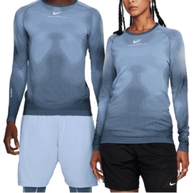 Shop 나이키 x 녹타 FW23 드라이핏 니트 퍼포먼스 짐 셔츠 유니섹스 블루. DV3653-479