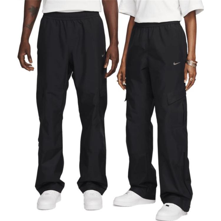 Shop Nike x Nocta FW23 Nylon Straight-Leg Relaxed Pants Black Unisex Asia Edition FZ3481-010