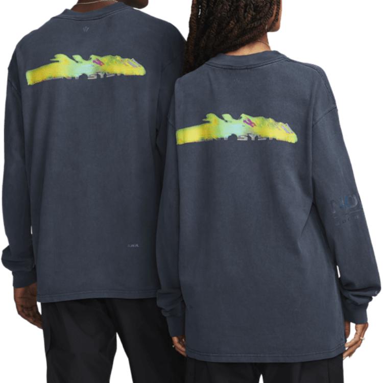 Purchase 耐克x NOCTA FW23印花海军蓝长袖T恤 男女款 美国版 FQ6556-451