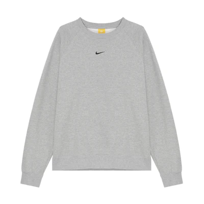 Nike Nocta FW24 Fleece Logo Crewneck Sweatshirt Grey Long Sleeve FN8160-063