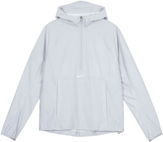 nike-x-nocta-golf-half-zip-jacket-wolf-grey-breathable-hooded-windbreaker-dj-5587-012