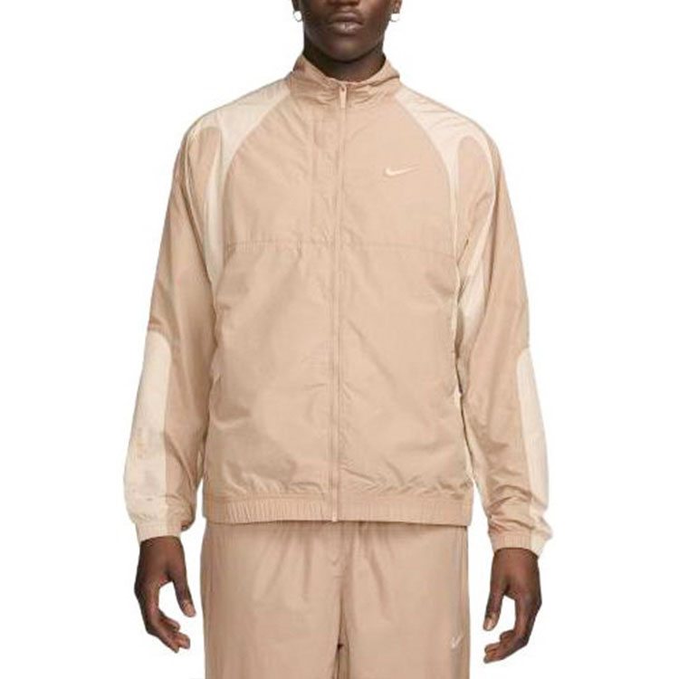 Shop 耐克 x Nocta SS24 棕白配色立领标志夹克情侣款休闲外套 FN7667-200