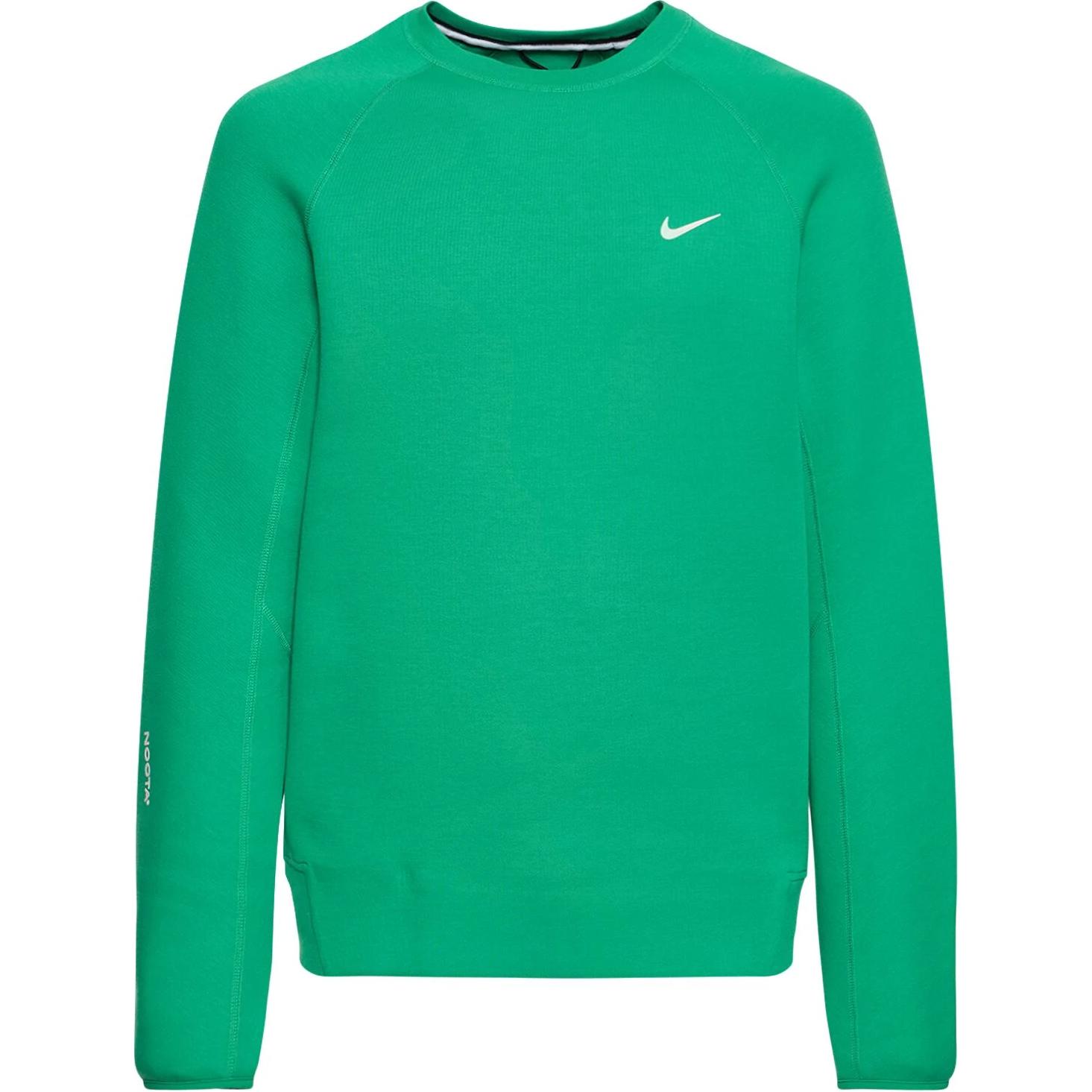 Nike x Nocta Tech Fleece Green Logo Print Crewneck Sweatshirt Unisex FD8458-324