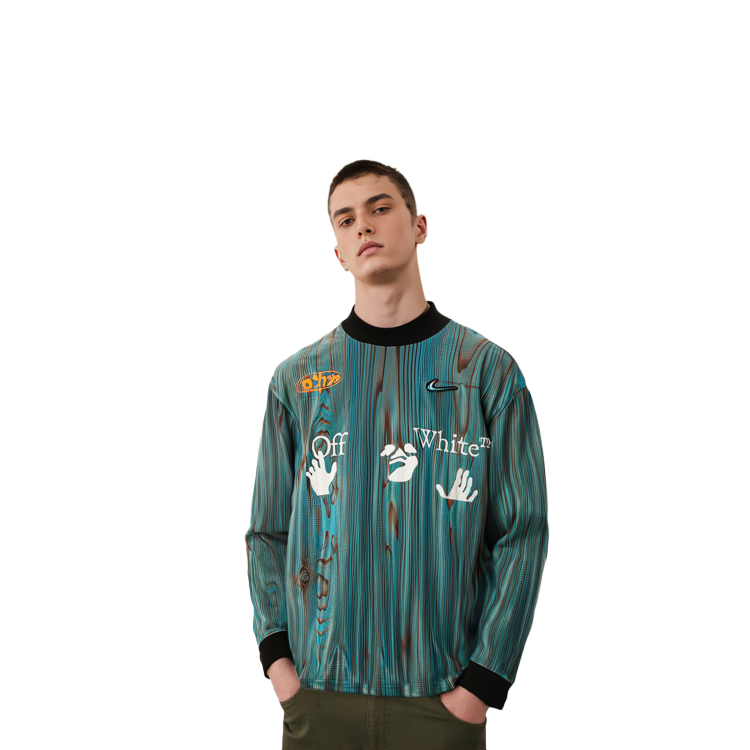 Purchase Nike x Off-White™ 藍色復古足球標誌長袖T恤衛衣 (美國). DN1700-411