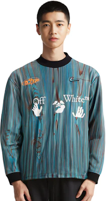 Nike x Off-White™ 藍色復古足球標誌長袖T恤衛衣 (美國). DN1700-411 Details for Nike x Off-White™ 藍色復古足球標誌長袖T恤衛衣 (美國). DN1700-411