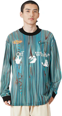 Nike x Off-White™ 藍色復古足球標誌長袖T恤衛衣 (美國). DN1700-411 1