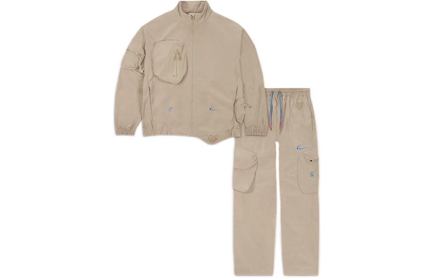 Nike x Off-White™ FW22 Asymmetrical Hem Waterproof Tracksuit Khaki ( Asia). DN1705-247