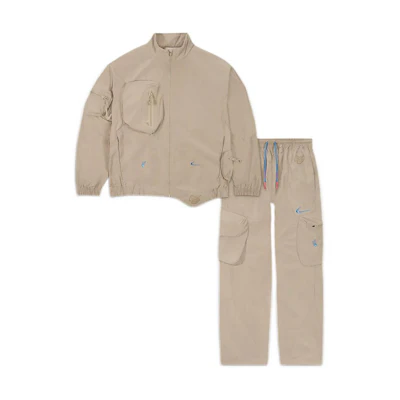 Nike Off-White™ FW22 Asymmetrical Hem Waterproof Tracksuit Khaki ( Asia). DN1705-247