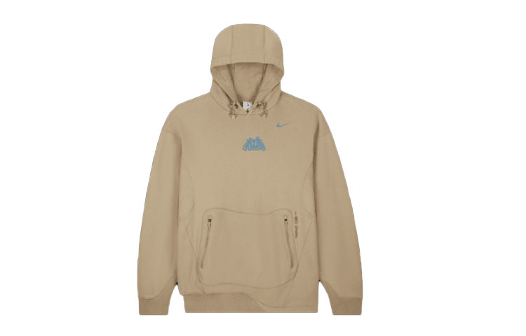 Nike OFF-WHITE Collab Letter Logo Print Hoodie Pullover Khaki ( US Version) DN1759-247