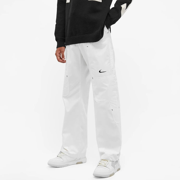Sizing Celana Nike x OFF-WHITE Kolaborasi SS21 Putih Jogger Skateboard Unisex Gaya Spring CU2500-100