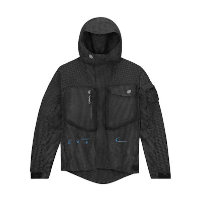 Nike Off-White FW22 Black Multi-Pocket Zip Hoodie Jacket Asia Edition DN1750-010