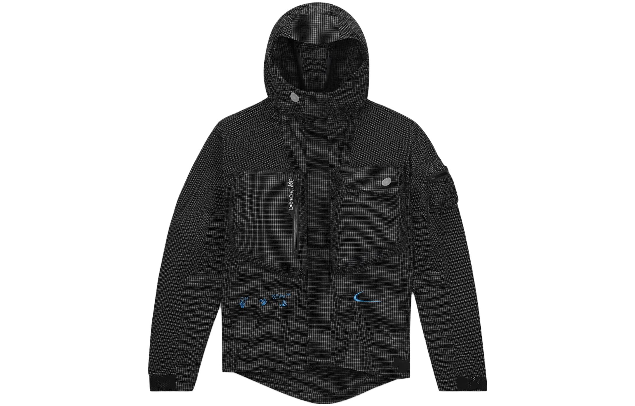 Order Nike x Off-White FW22  Black Multi-Pocket Zip Hoodie Jacket Asia Edition DN1750-010
