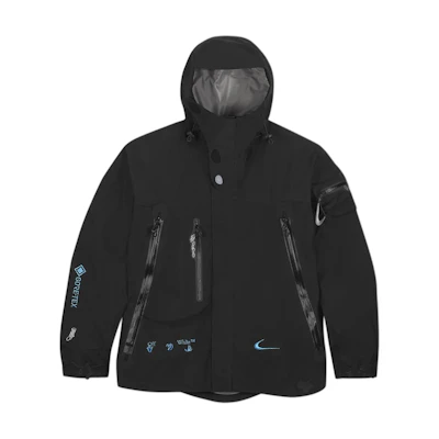 Nike Off-White FW22 Waterproof Windproof Utility Hoodie Jacket Black DQ6457-010