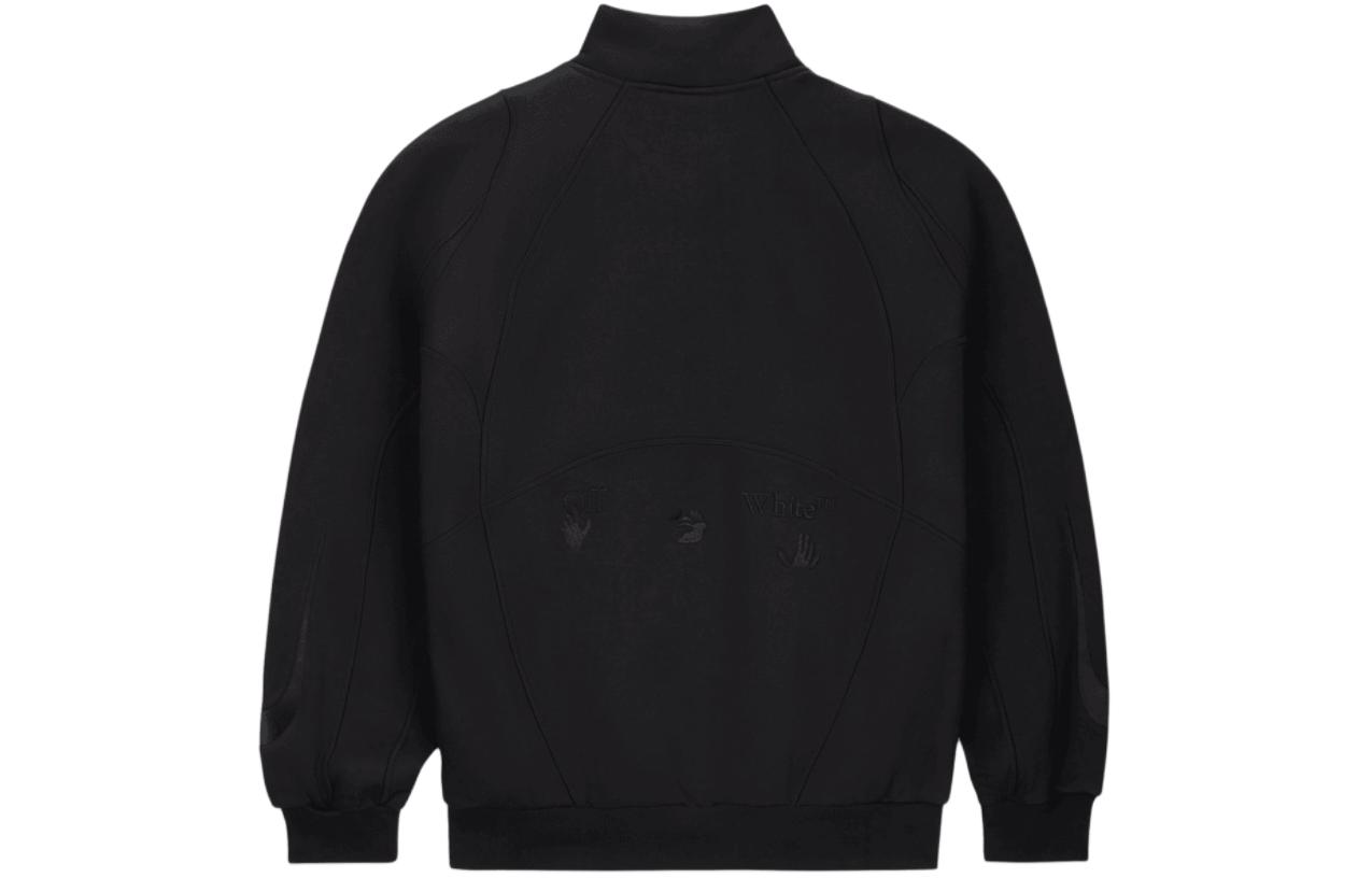 Lookbook Nike x Off-White FW23 Jaket Zip Logo Hitam Unisex Edisi Asia DV4452-010