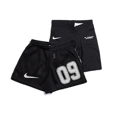 Nike OFF-WHITE Home Soccer Training Shorts Black AH0376-010
