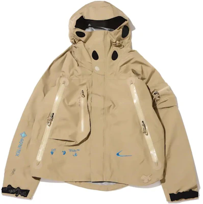 Nike x Off-White Jaket Softshell Hoodie Logo Cetak Khaki Kolaborasi Unisex DQ6457-247 Order Nike x Off-White Jaket Softshell Hoodie Logo Cetak Khaki Kolaborasi Unisex DQ6457-247