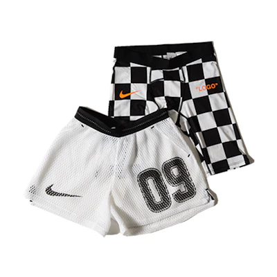 Nike OFF-WHITE White Numeric Pattern 2-in-1 Sports Shorts AQ3612-100
