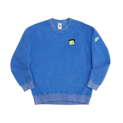 Nike Olivia Kim Betty Boop Fleece Crewneck Sweatshirt Game Royal