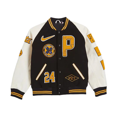 Nike Patta Running Team SS24 Black White Varsity Jacket Unisex. FJ3106-010