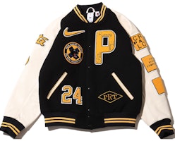 Nike x Patta Running Team Varsity Jacket (Asia Sizing) Black/Yellow/White FJ3107-010 Nike x Patta Running Team Varsity Jacket (Asia Sizing) Black/Yellow/White FJ3107-010