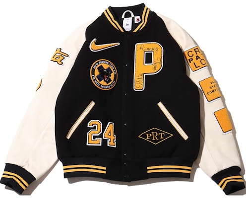 Nike x Patta Running Team Varsity Jacket (Asia Sizing) Black/Yellow/White FJ3107-010 Buy Nike x Patta Running Team Varsity Jacket (Asia Sizing) Black/Yellow/White FJ3107-010