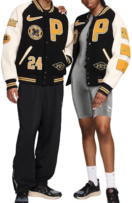 Nike x Patta Running Team Varsity Jacket (Asia Sizing) Black/Yellow/White FJ3107-010 Lookbook Nike x Patta Running Team Varsity Jacket (Asia Sizing) Black/Yellow/White FJ3107-010