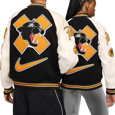 Nike x Patta Running Team Varsity Jacket (Asia Sizing) Black/Yellow/White FJ3107-010 Purchase Nike x Patta Running Team Varsity Jacket (Asia Sizing) Black/Yellow/White FJ3107-010