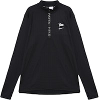 Nike x Patta SS24 Black Half-Zip Logo Print Pullover Sweatshirt Unisex Asian Fit FJ3070-010 Nike x Patta SS24 Black Half-Zip Logo Print Pullover Sweatshirt Unisex Asian Fit FJ3070-010