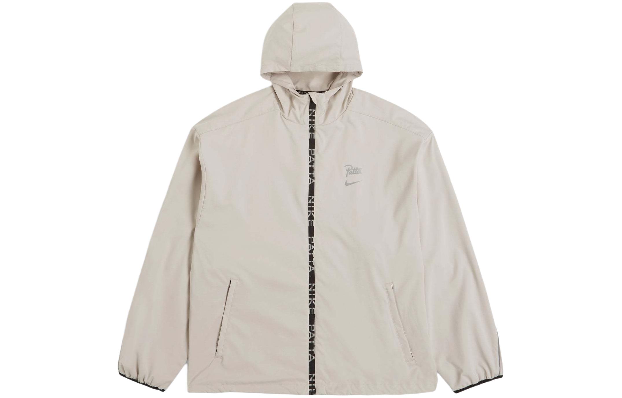 Order Nike x Patta SS24 Grey Logo Print Zip-Up Hoodie Jacket Unisex Casual Sportswear FJ3087-126