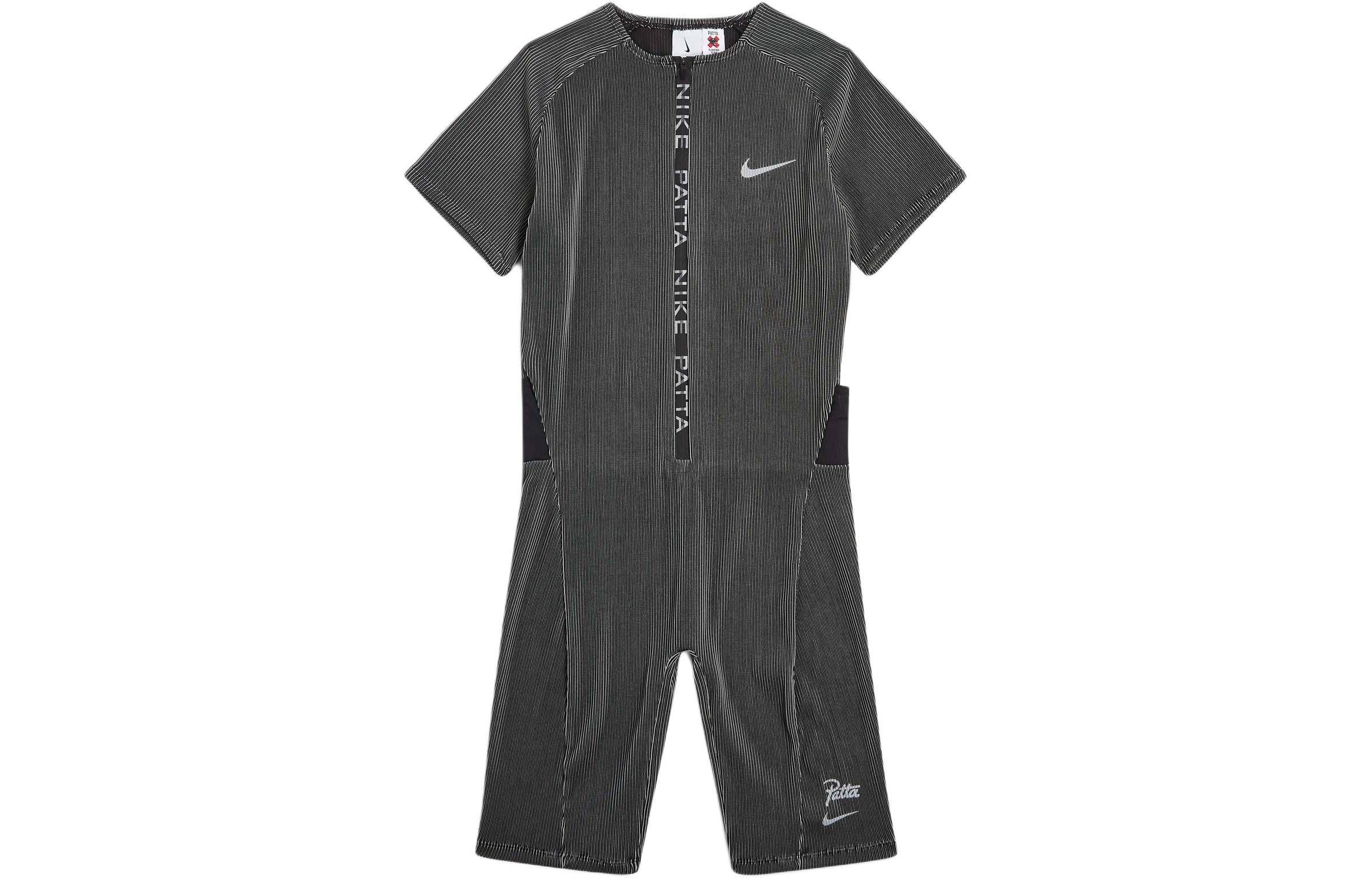 Nike x Patta SS24 Logo Graphic Zip Jumpsuit Unisex Black/Grey FJ3080-010