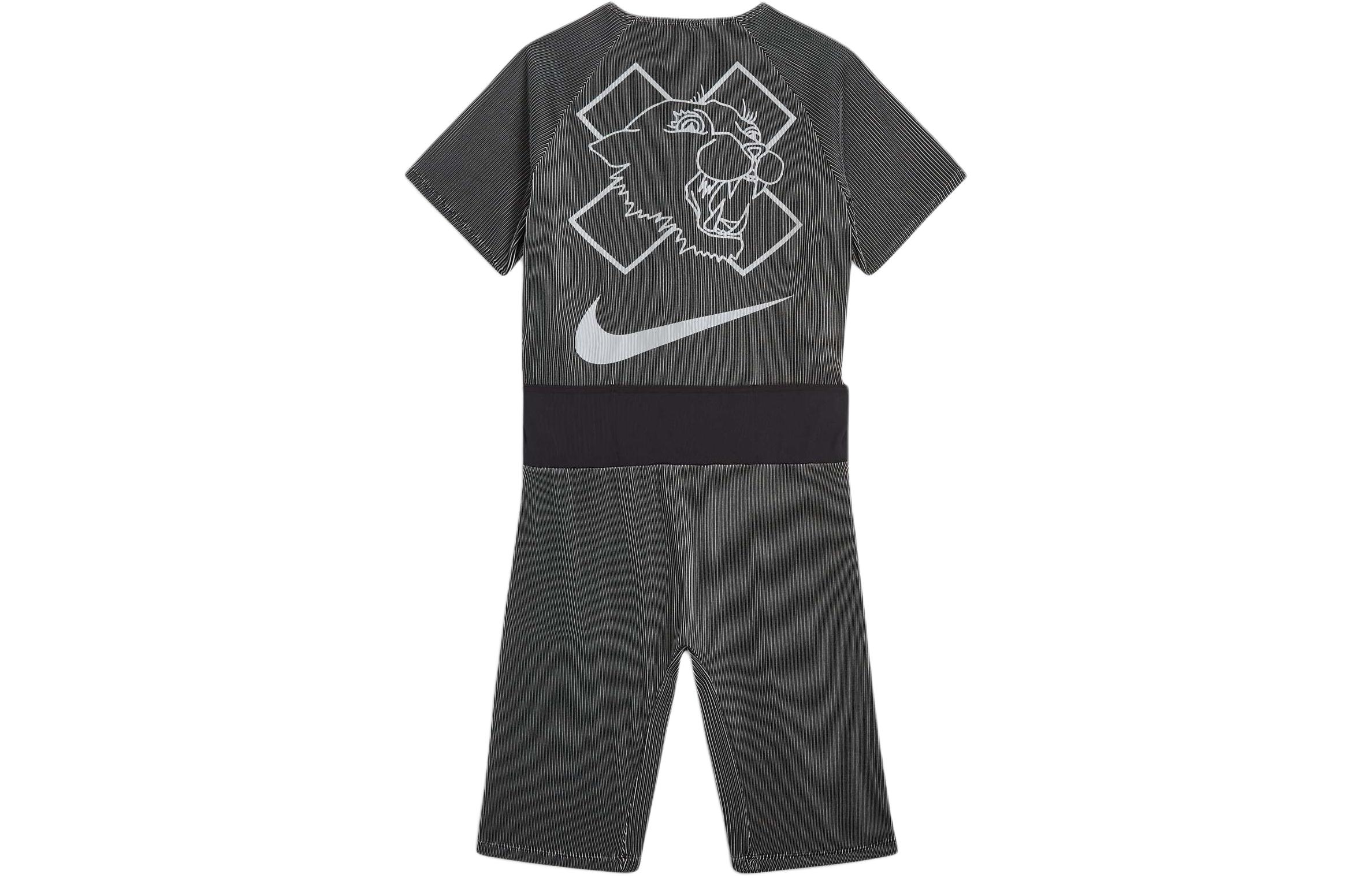 Lookbook 나이키 x 파타 SS24 로고 그래픽 지퍼 점프수트 유니섹스 블랙/그레이 FJ3080-010