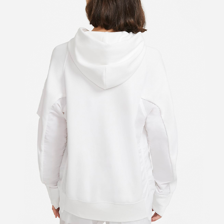 Nike Sacai Collaboration White Pullover Hoodie for Couples CW2419-100 圖 5