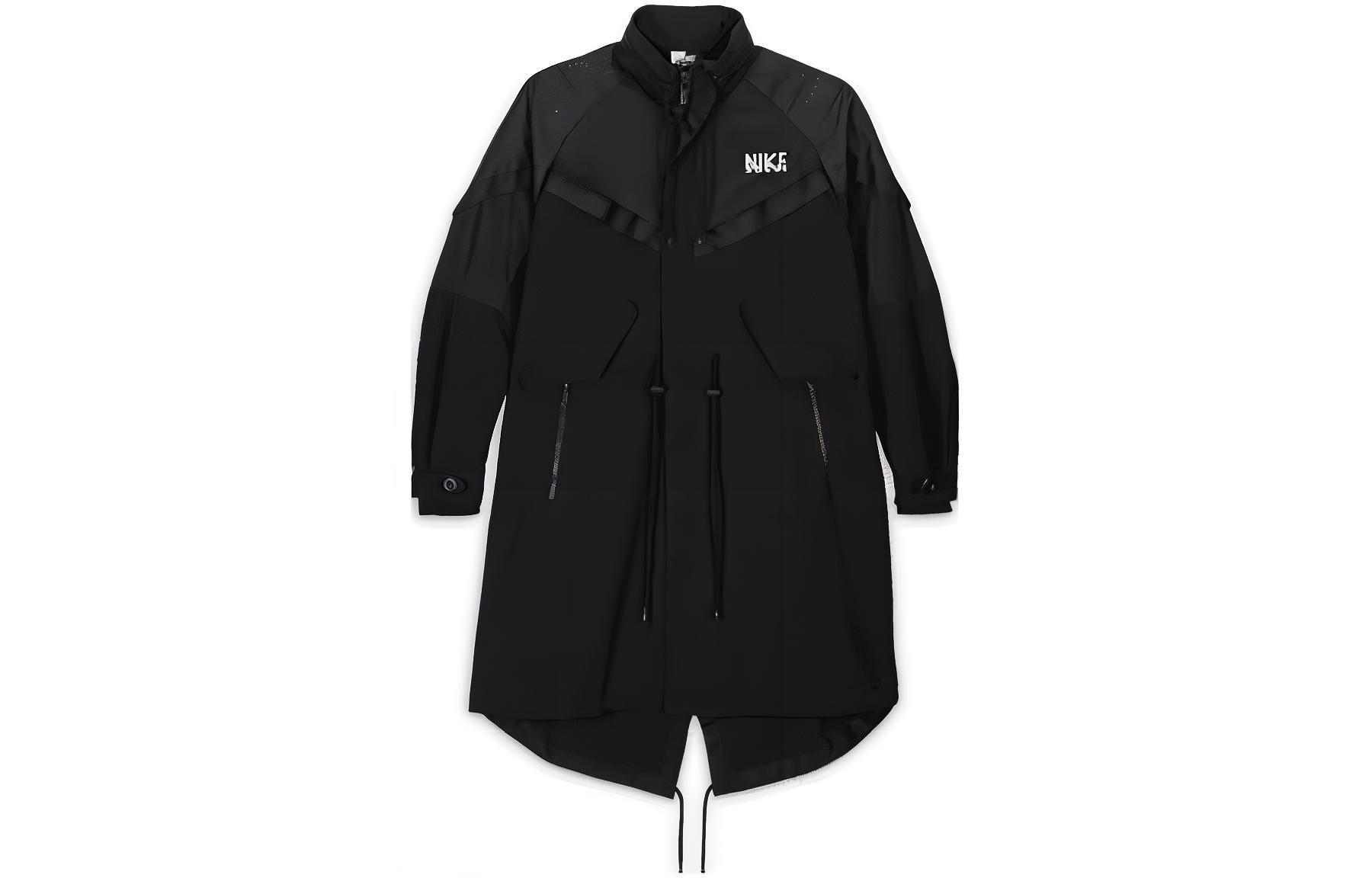 Order Nike x Sacai 拼色抽繩多口袋運動外套 黑色 男女款 DQ9028-010