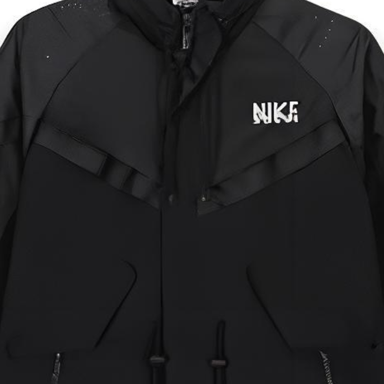 Purchase Nike x Sacai 拼色抽繩多口袋運動外套 黑色 男女款 DQ9028-010