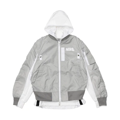 Nike Sacai Double-Layer Colorblock Hoodie Jacket Grey US Edition. CV5732-097