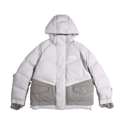 Nike Sacai Loose-Fit Patchwork Down Jacket Winter Pure Platinum CT3269-043
