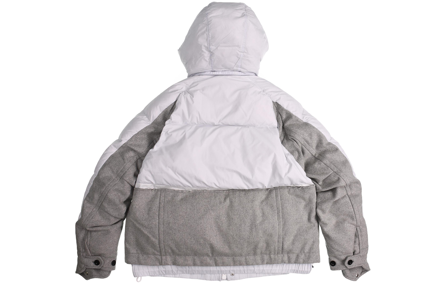 Lookbook Nike x Sacai 寬鬆拼接羽絨外套 冬季純白金 CT3269-043