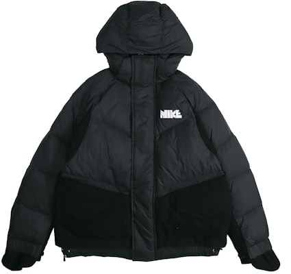 Nike x Sacai Winter Black Hooded Parka Down Jacket Fusion Style CT3269-010 Order Nike x Sacai Winter Black Hooded Parka Down Jacket Fusion Style CT3269-010