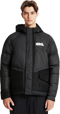 Nike x Sacai Winter Black Hooded Parka Down Jacket Fusion Style CT3269-010 Details for Nike x Sacai Winter Black Hooded Parka Down Jacket Fusion Style CT3269-010