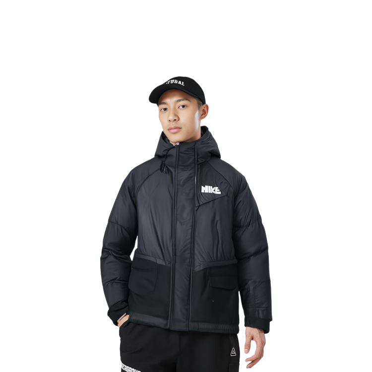 Cheap Nike x Sacai Winter Black Hooded Parka Down Jacket Fusion Style CT3269-010