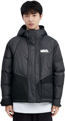 Nike x Sacai Winter Black Hooded Parka Down Jacket Fusion Style CT3269-010 1