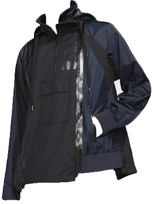 Nike x Sacai Women's Double Zip Jacket Black/Dark Obsidian Buy Nike x Sacai Women's Double Zip Jacket Black/Dark Obsidian