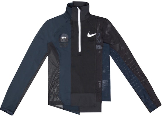 Nike x Sacai Women's Half Zip Running Jacket Black/Dark Obsidian Buy Nike x Sacai Women's Half Zip Running Jacket Black/Dark Obsidian