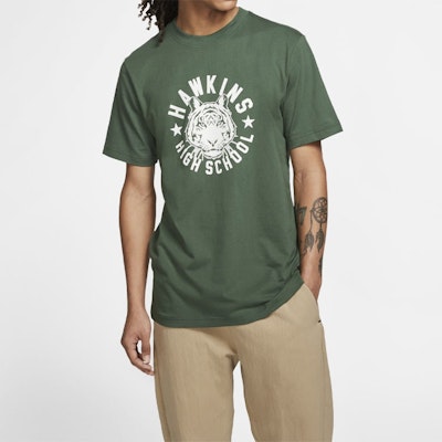 Nike x Stranger Things Hawkins High Tee Green Lookbook Nike x Stranger Things Hawkins High Tee Green