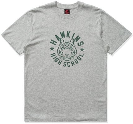 Nike x Stranger Things Hawkins High Tee Heather Grey Buy Nike x Stranger Things Hawkins High Tee Heather Grey