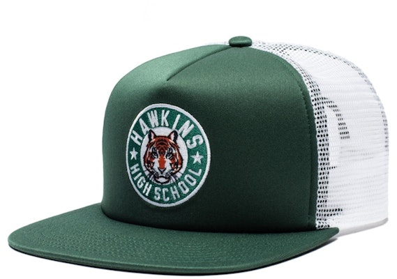 Nike x Stranger Things Hawkins High Trucker Hat Green Buy Nike x Stranger Things Hawkins High Trucker Hat Green