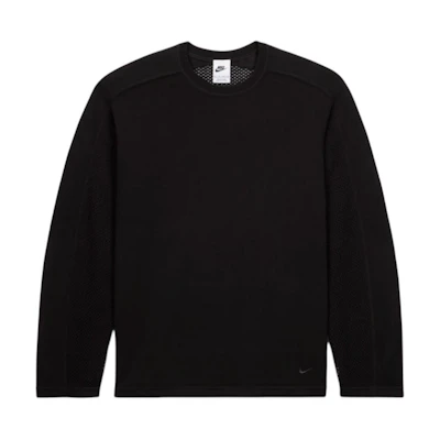 Nike Stussy Black Crewneck Unisex Knit Long Sleeve Pullover Sweater. HF3899-010